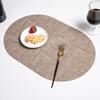 Nordic Oval Fabric Texture Placemat - Waterproof, Oilproof, Heat Insulation, Anti-Scald Mat 