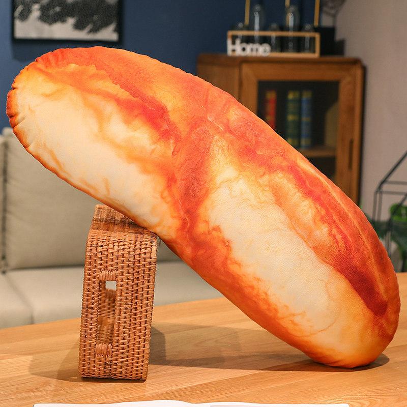 20-110cm French Bread Plush Throw Pillow Soft Realistic Printed and Dyeing Pillow Sofa Kitchen Decoration Party Gift