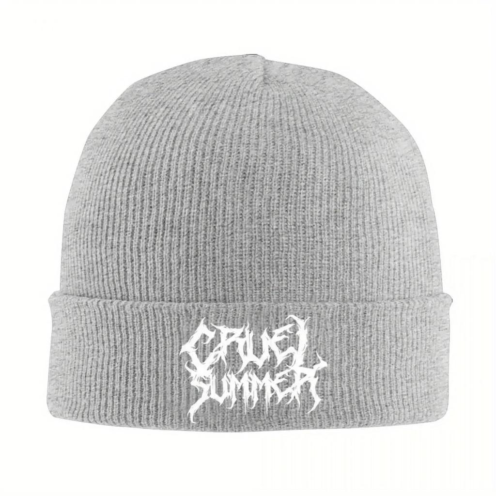 New Black Band Logo Cruel Summer Hat Autumn Winter Skullies Beanies Warm Swiftie Cap Unisex Acrylic Knitted Caps
