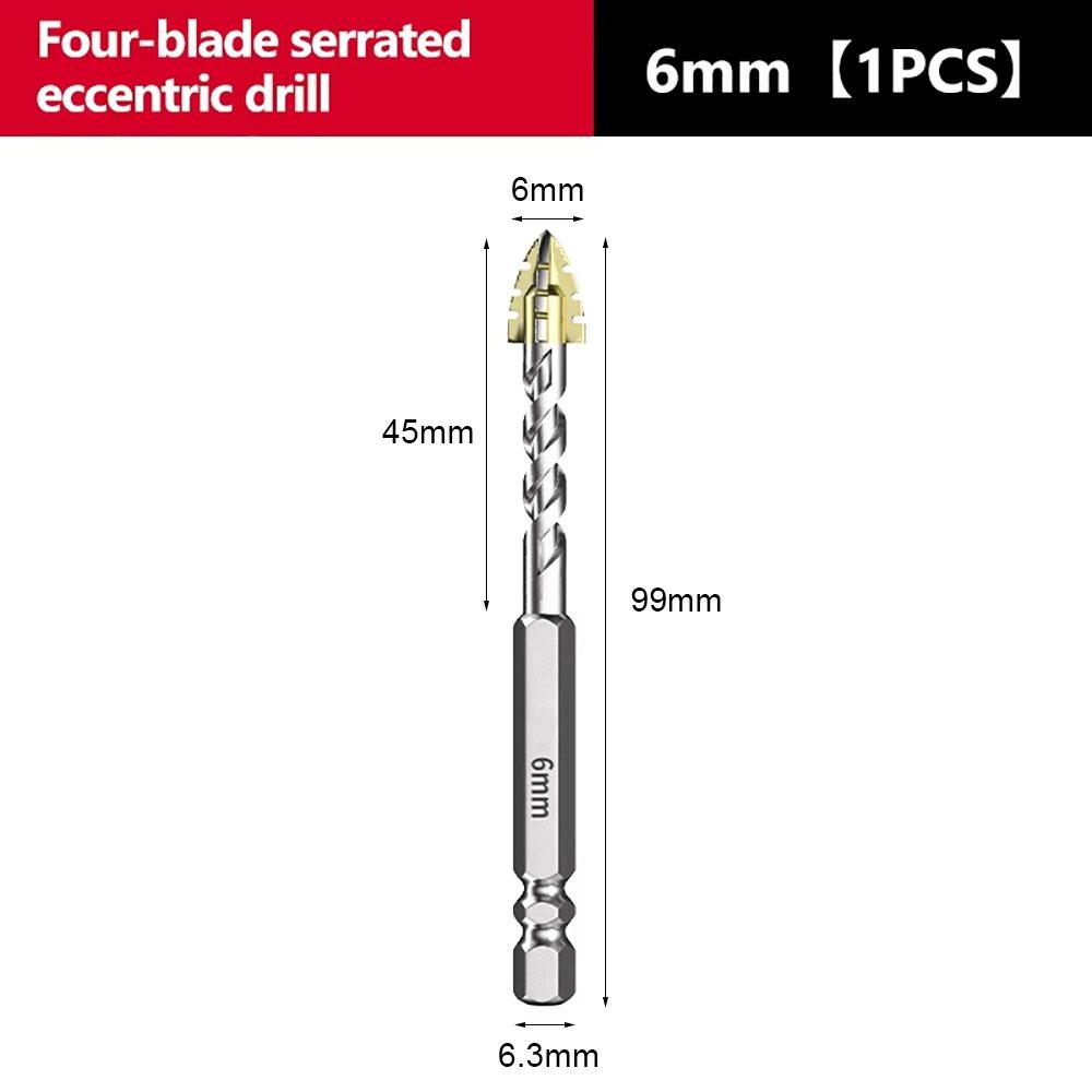 1Pcs Hexagonal Handle Tile Drilling Tool Eccentric Drill  for Glass Masonry Ceramic Iron Plates