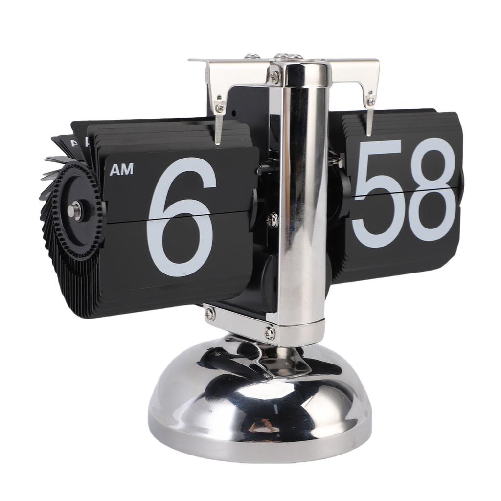 Digital Flip Down Clock Battery Powered Retro Design Auto Flip Table Clock for Home and Office