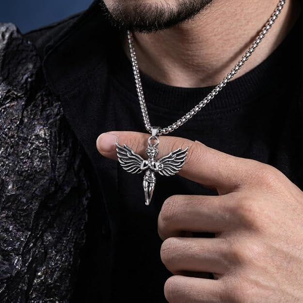 Anti Tarnish Stainless Steel Locket Neck Chain for Men | Stylish Pendant Necklace | Jewellery Accessories for Boys | Minimal Jewelry |