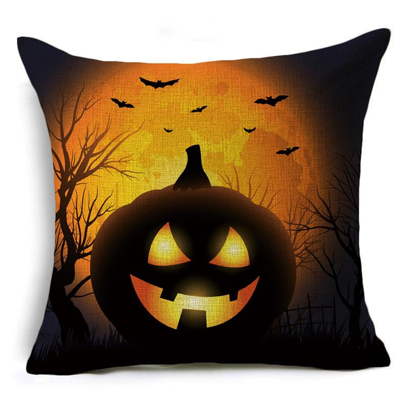 Halloween Theme Moon Night Series Pillowcase Dark Wind Sofa Cushion Cover Holiday Gift 40*40cm/45*45cm/50*50cm