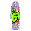 1PC Bright Six Seven Graffiti Number Art 750ml Color Plastic Sports Water Bottle Leakproof Flip Straw Lid Suitable for Sports Office Home Use
