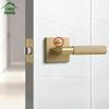 Modern Entry Door Lock Handle Set Zinc Alloy Room Interior Knurled Door Lock Levers Matte Black Bedroom Door Handle