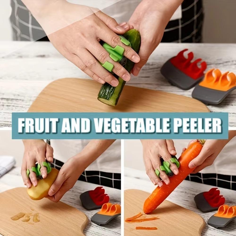 Vegetable Peeler 1Pc Stainless Steel Handheld Palm Peeler with Rubber Grip for Carrots Potato Kitchen7