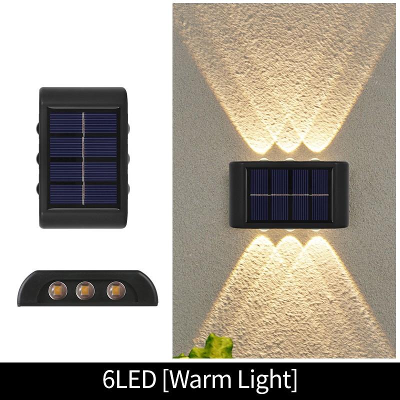 4/6/10 LED Solar Wand Lampe Im Freien Wasserdichte Auf Und Ab Leuchtende Beleuchtung Garten Dekoration Solar Lichter Treppen Zaun sonnenlicht Lampe