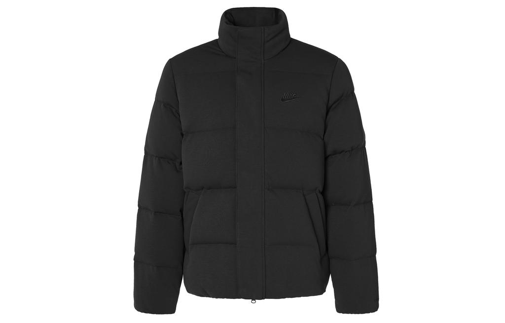Nike Down Jackets Men's Black Stand Collar Moderate FB7855-010