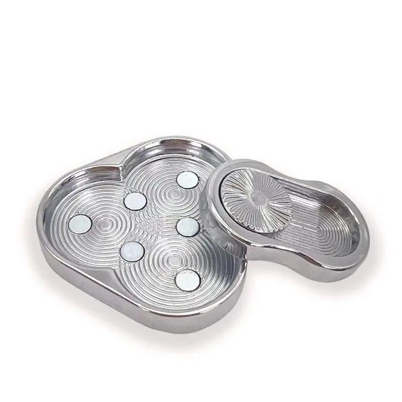 Triangle Magnetic Fidget Slider Edc Metal Finger Push Card Anti Pressure Rotating Toy For Children With Autism Anxiety Relief