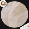 Round Vinyl Placemats Pressed Heat Resistant Non-Slip Table Mats for Dinner Wedding Party Holiday Table Decoration