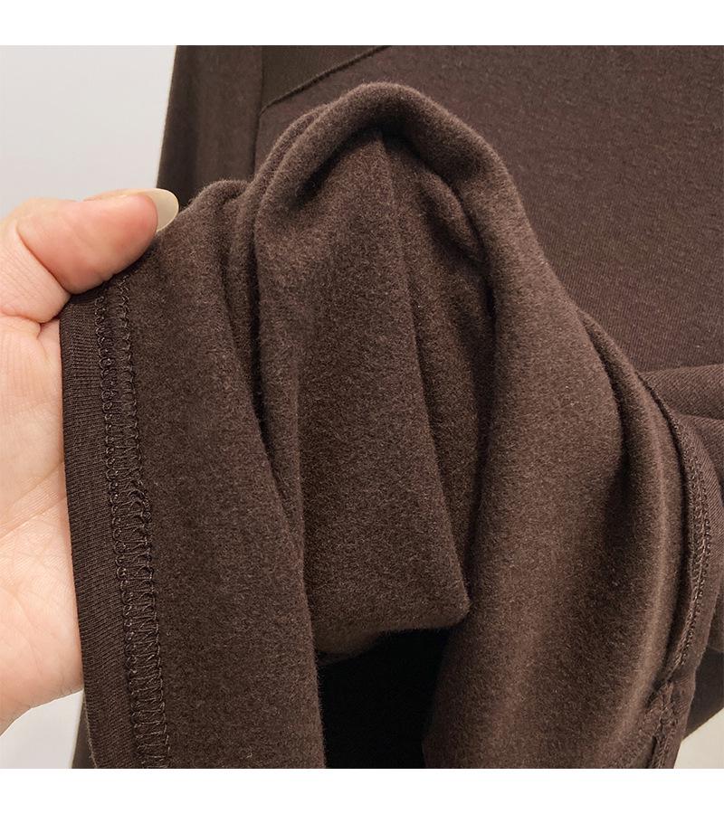Women's Autumn/Winter Mesh Patchwork Off-Shoulder High Neck Long Sleeve T-Shirt with Brushed Fleece Inner Layer