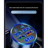 Fast Car Charger 6USB Ports Digital Display LED Cigarette Lighter Adapter Multi-Port Quick Charge For iPhone Samsung Xiaomi