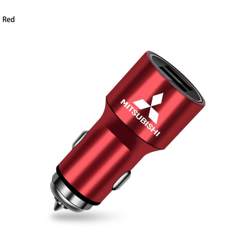 

Car Charger Dual USB Ports 4.8A Super Fast Charging USB Type C Fast Charger Adapter For Mitsubishi Asx Lancer Outlander Pajero червоний