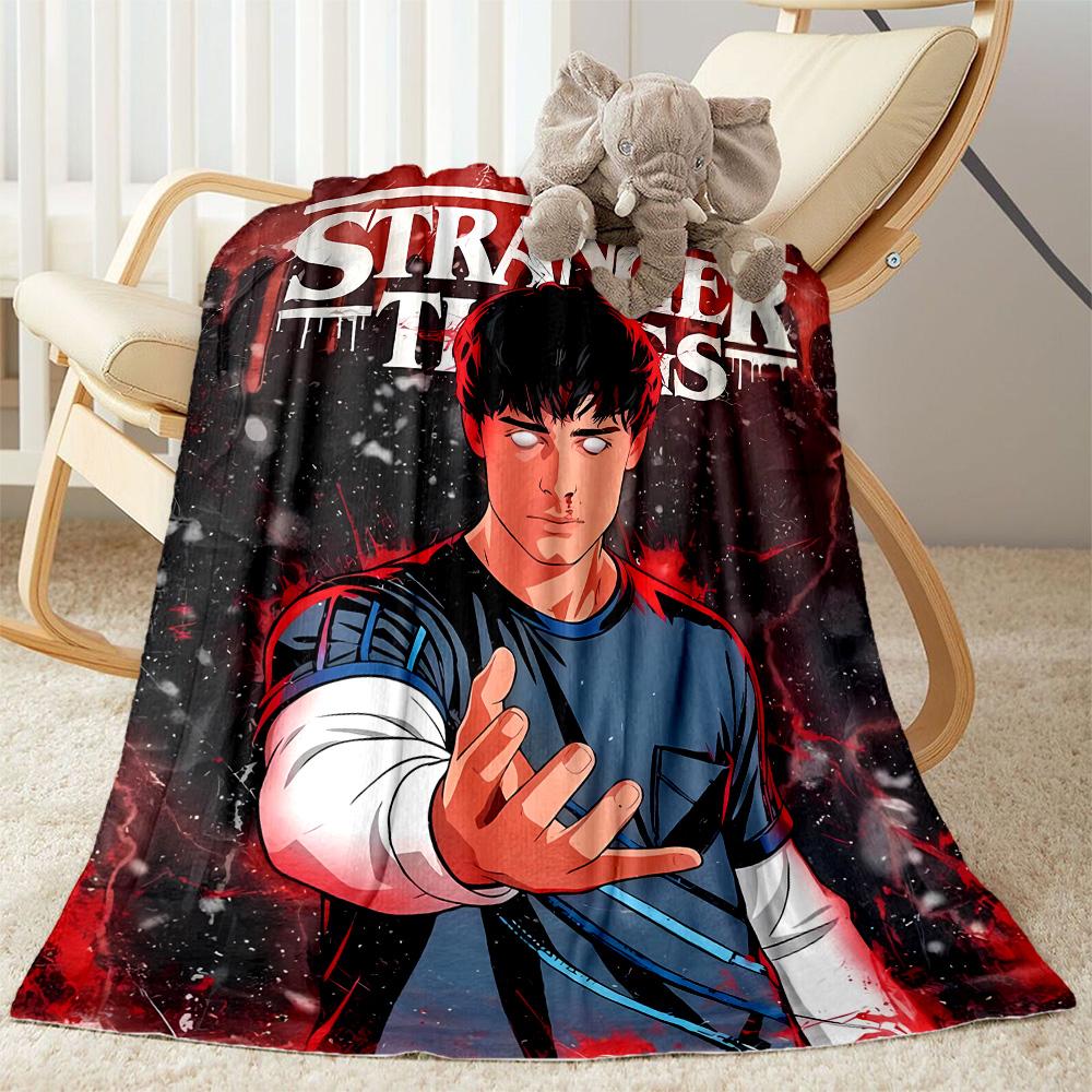 Stranger Things Artwork Suitable Blanket for Offices, Travel, Living Rooms Also a Good Gift for Friends and Family Suitable for All Seasons.