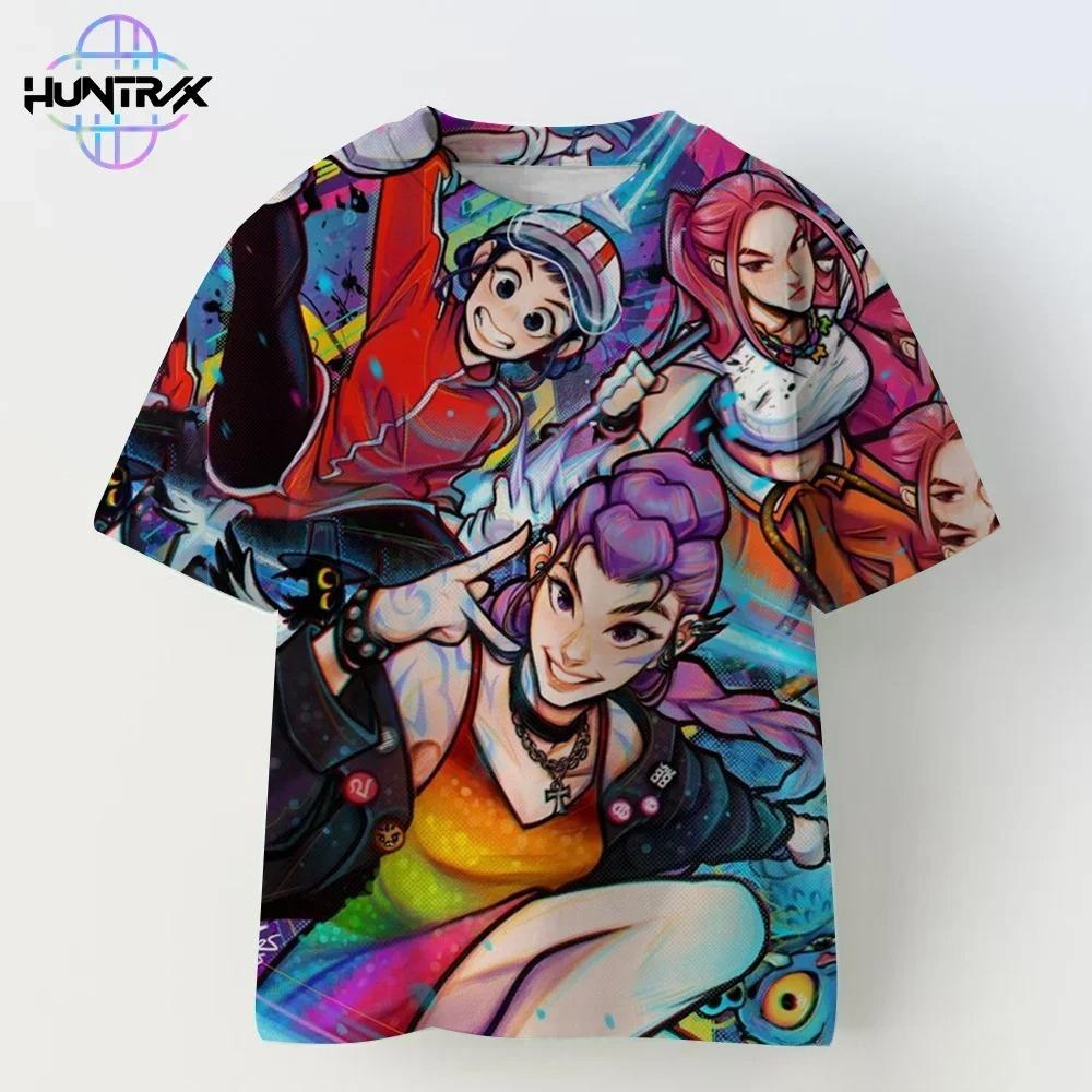 Casual Fashion Kpop Demon Hunters Kids 3D Cartton Short Sleeve Summer Boys Girls T-Shirt  Anime Short Sleeve T-shirt