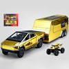 1/32 Gold Tesla Cybertruck Off Road Pickup Truck Alloy Metal Diecast Model Car Perfect Holiday Present Boy & Suitable For Collectibles