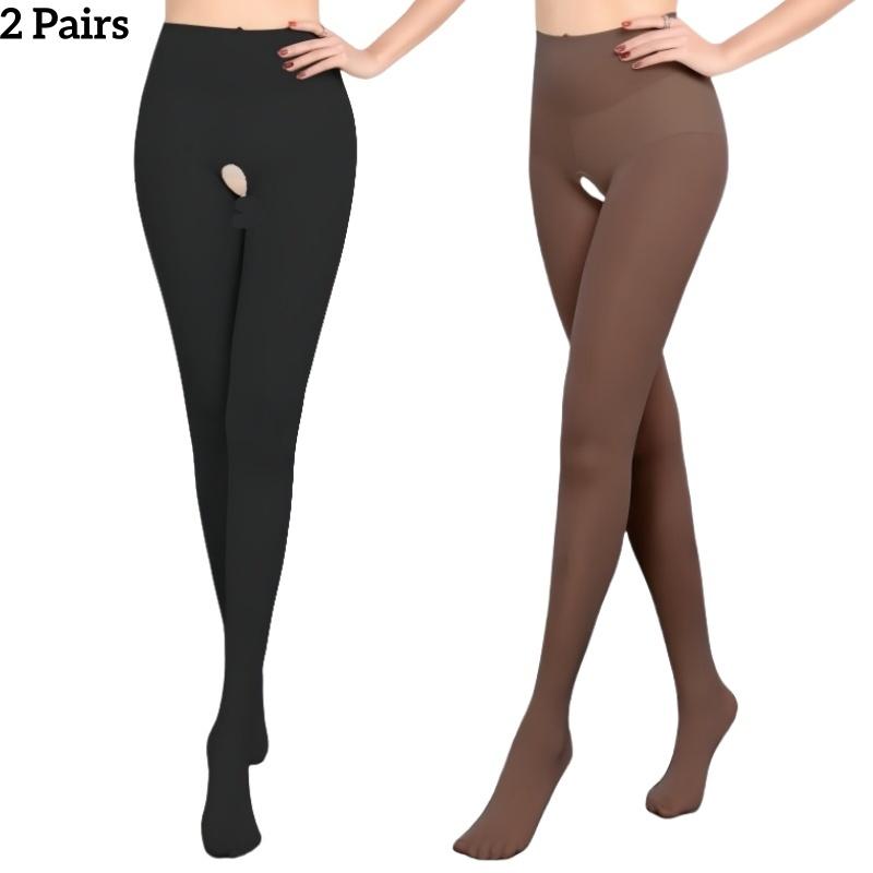 1/2 Pcs Women 120D Velvet Crotchless Sexy Tight Spring Autumn Open Crotch Pantyhose Female Stretchy Slim Skinny Erotic Lingerie