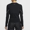Nike Dri-Fit Running Division Casual Comfortable Versatile Long Sleeve Fitness Top Women tops Black FV6419-010