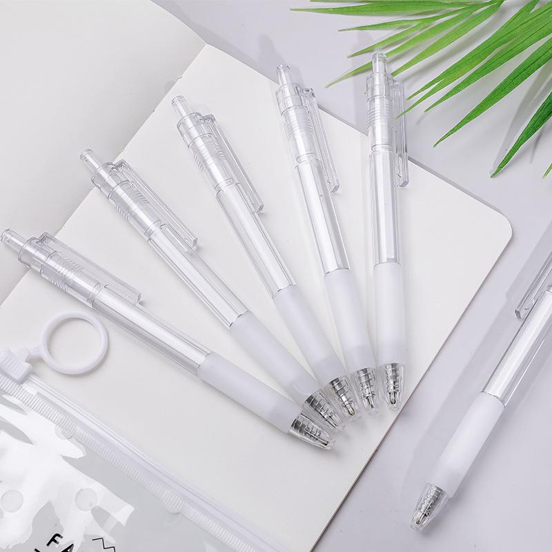 0.5mm Simple Transparent Press Neutral Pen Office School Writing Student Supplies Stationery