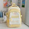 Letter Stylish Backpack With Color Blocking For Middle And High Students School