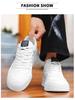 2024 Men's Trendy Korean Style White Sneakers: Versatile, Wear-Resistant, Casual Sports Shoes for Spring