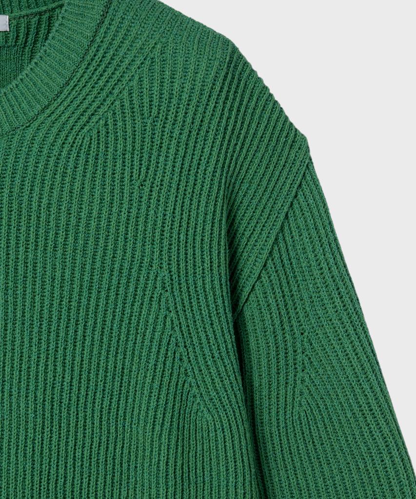 Non Blank Boucle Round Knit_Green