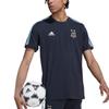 adidas Maglia da Calcio a Maniche Corte con Stemma della Nazionale Argentina Ricamato e Tre Strisce Uomo Top Nero HF3949