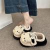 Cute kitten bow cotton shoes women's season new velvet warm bag head cotton shoes women