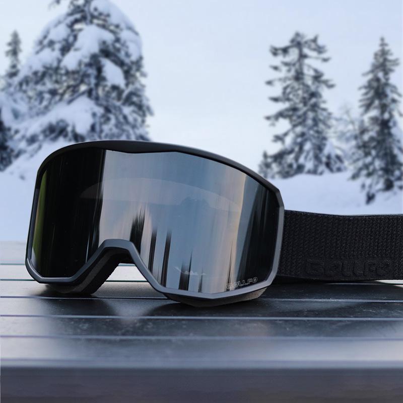 Anti-Fog Double Layer Ski Goggles - Fits Adult Helmets, Suitable for Children, Perfect for Winter Sports