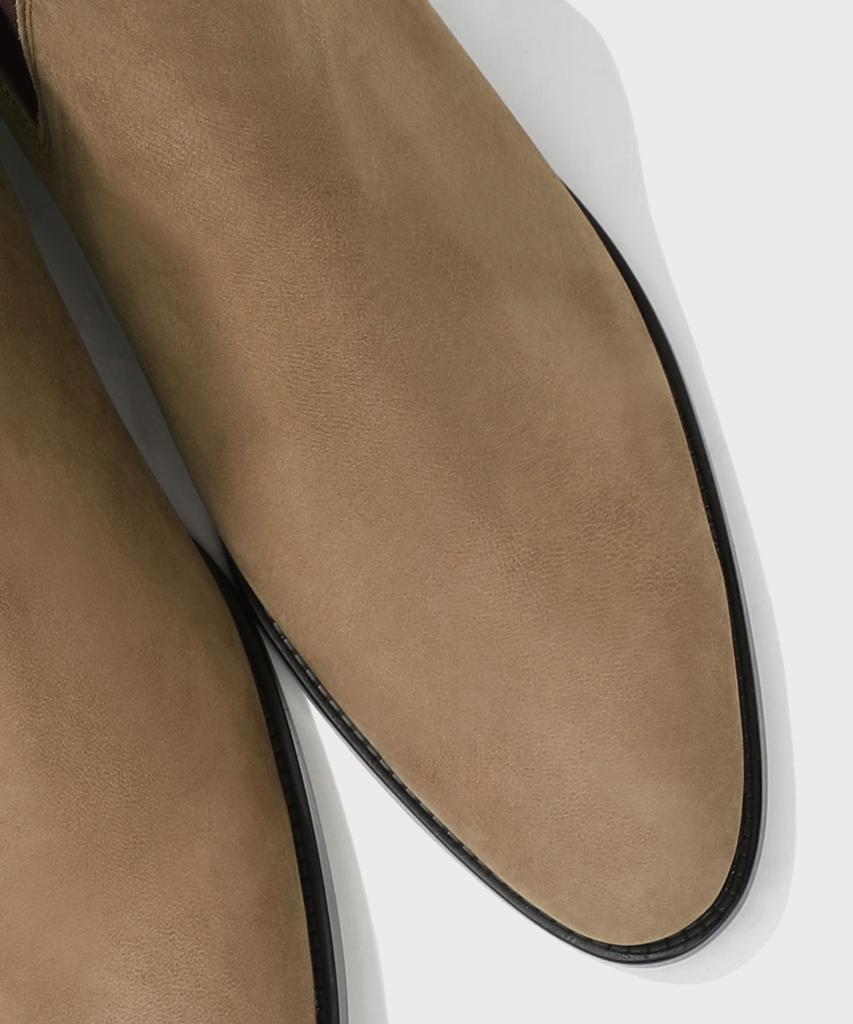 Firenze Atelier Rians_Slim Toe Square Banding Chelsea Boots 3338 [Beige Nubuck]