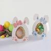 10PCS Pink Blue Easter Gift Box Eggs Visual Window Cartoon Rabbit Ear Candy Case Easter Decoration Candy Snack Packaging Boxes