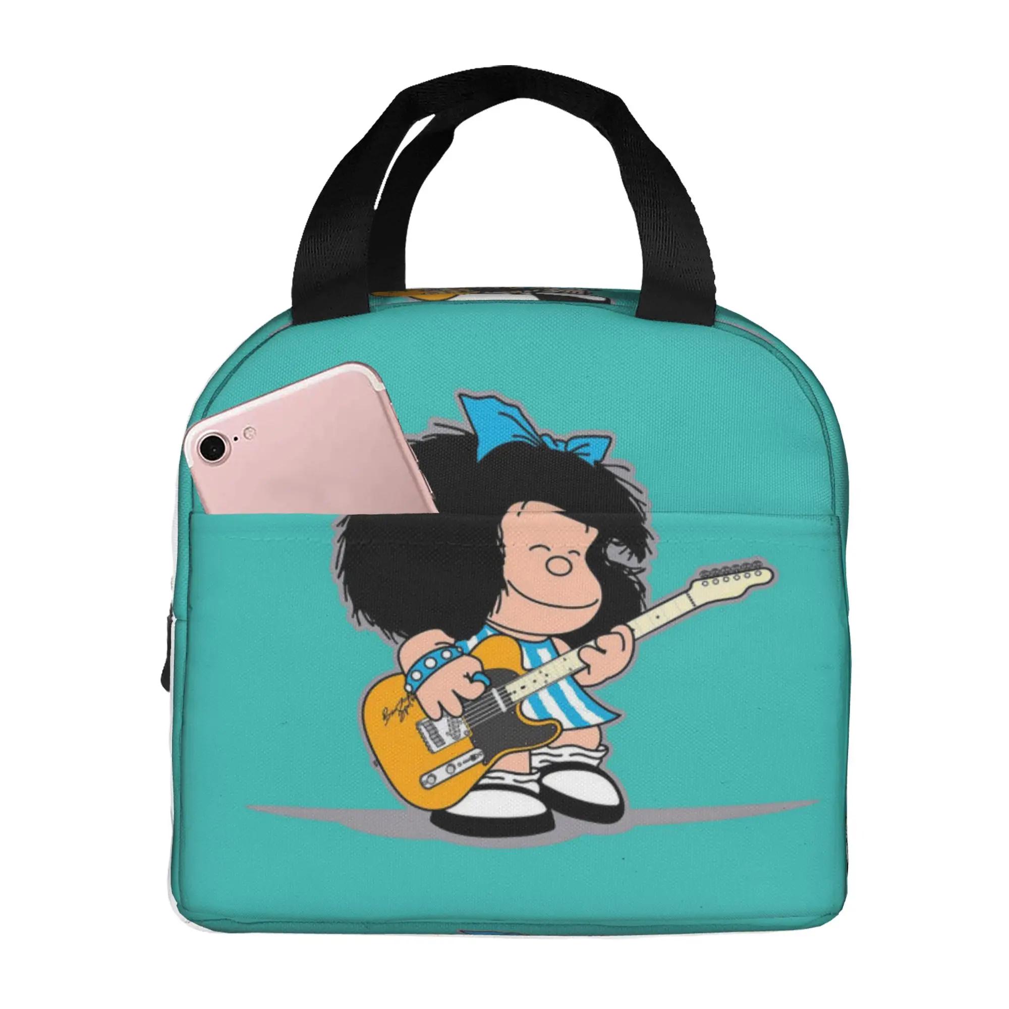 

Сумка для ланча Mafalda для детей и женщин, переносная водонепроницаемая сумка-холодильник для пикника, завтрака, школы, многоразовая сумка для еды, коробка Bento 22x20x13CM жёлтый