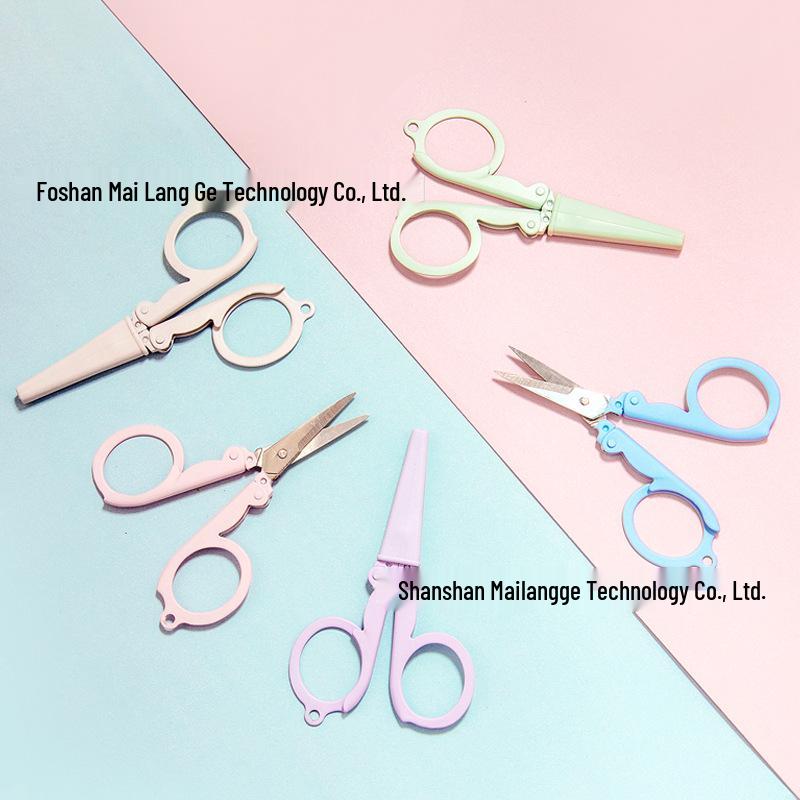 Morandi Foldable Mini Stainless Steel Scissors for Paper Cutting
