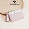 Baellerry Fashion Design Short Wallets for Women Men Casual Classic Bi-fold Purse Zipper Money Pack
