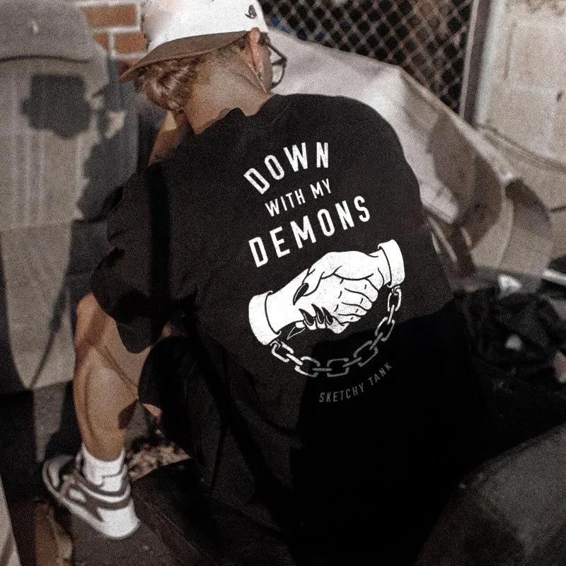 Harajuku Gothic Skulls Tshirts Men Loose Short-sleev Tops Oversized Hip-hop Punk Tee Male XS-4XL Tees Summer Ropa Hombre Tee