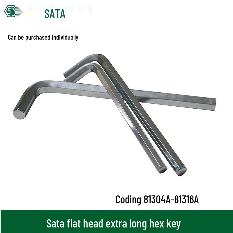 Набор extra-длинных метрических шестигранных ключей SATA из хромованадиевой стали (81304A-316A) 2MM