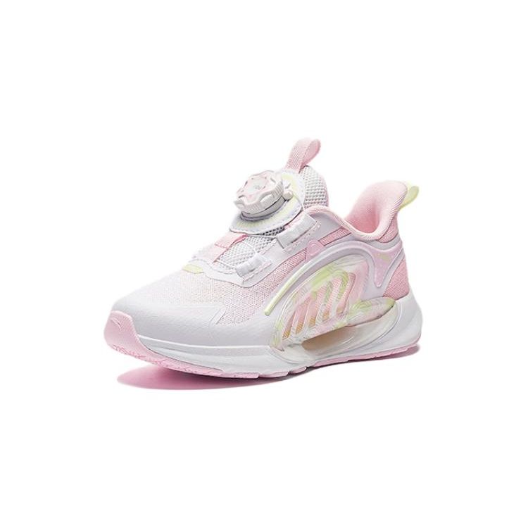 Anta Kids Monthly 2.0 Comfortable Versatile Non-Slip Shock Absorbing Durable Low-Top Running Shoes Kids Running Shoes White Pink 322429902-2