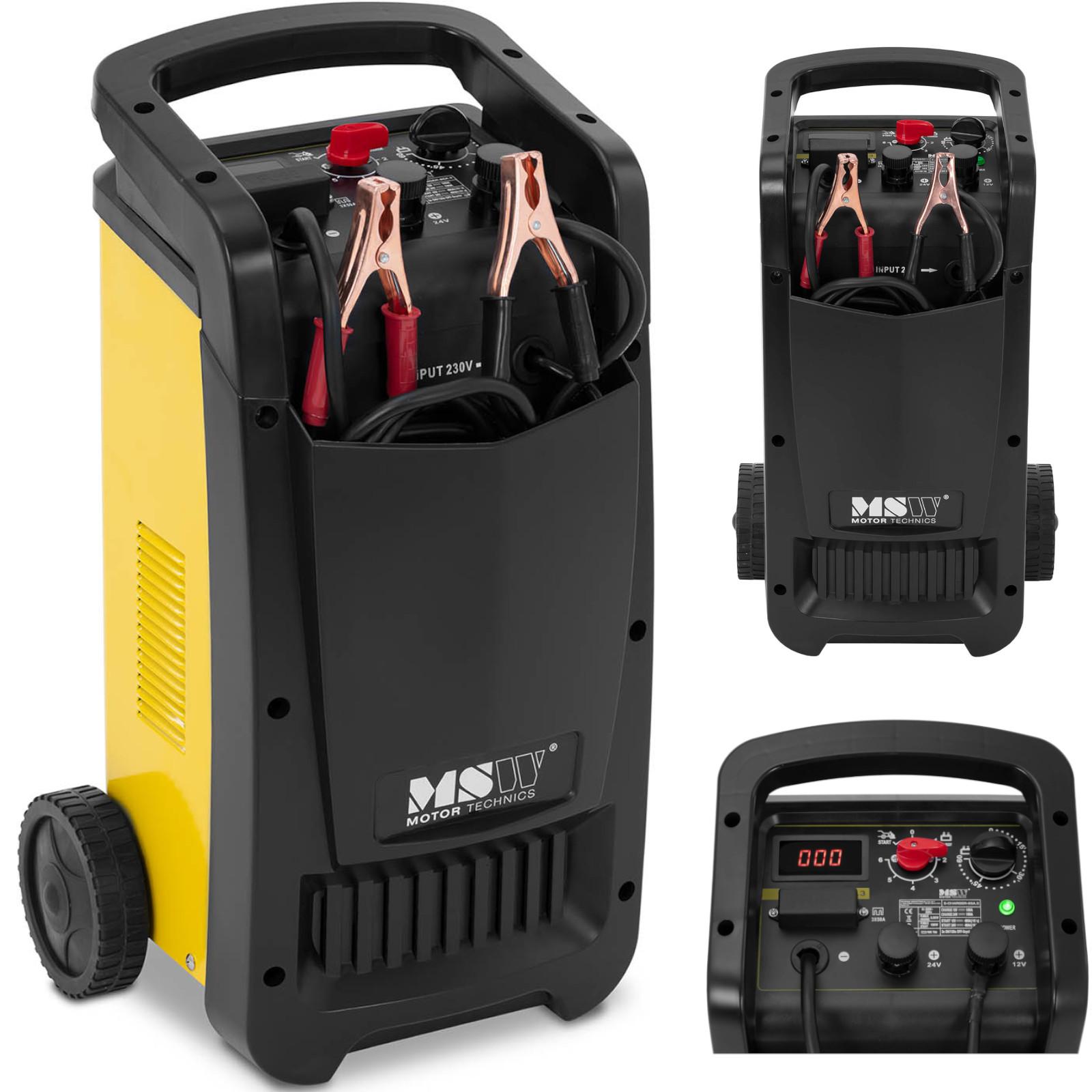 Workshop car battery charger with jump