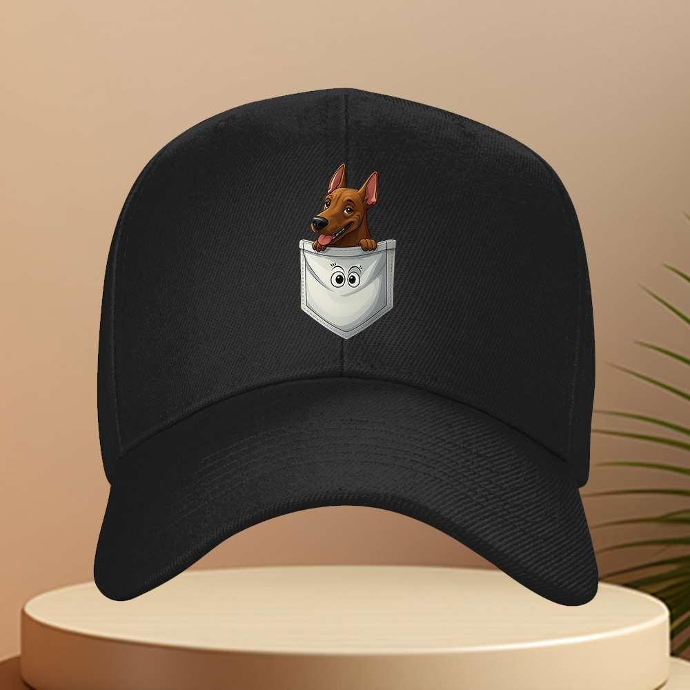 Puppy In Pocket Baseball Cap Unisex Adjustable Polyester Outdoor Casual Fashion Hat