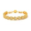 New American Bracelet with Full Set Corundum Zircon Bracelet and Flower Colored Treasure Jewelry From Europe and America