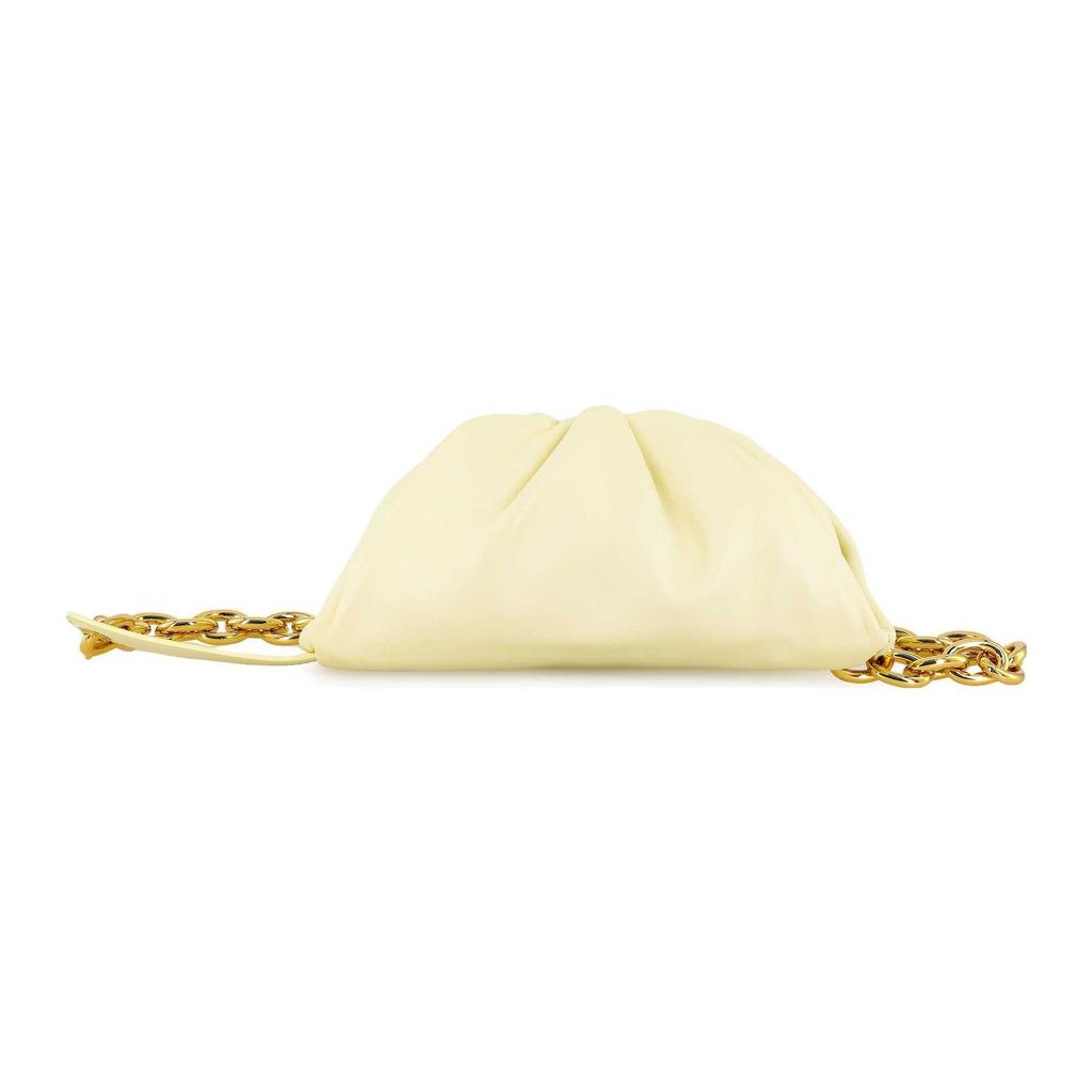 Bottega Veneta BV Chain Pouch Magnetic Frame Closure Leather Waist Bag Women waist bag Ice-Cream 651445-VCP41-7406