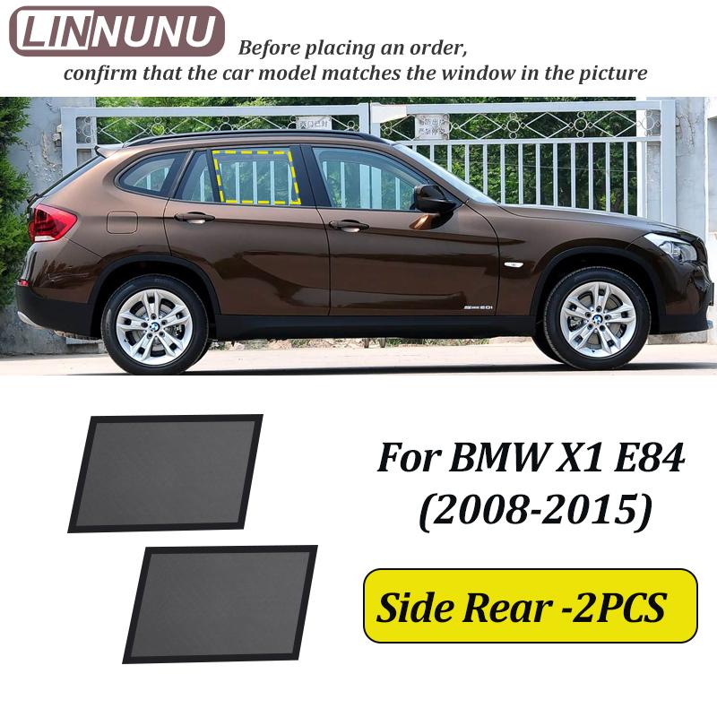 LINNUNU Für BMW X1 E84 2008-2015 18i 20i Magnetischer Auto-Sonnenschutz Windschutzscheibenvorhang Seitenscheiben-Sonnenschutz Zubehör UV-Schutz