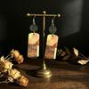 European & American Retro Printed Wooden Earrings: Versatile Ethnic Charm with an Exaggerated, Classical Design
