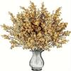 8 Bunches of Artificial Stars Silk Flower Home Office Wedding Spring Indoor Desktop Floral Ornaments Gold