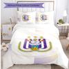 Set Lenzuola 3 Pezzi Stampato FC Anderlecht Traspirante Copripiumino con Federe Biancheria da Letto Decorativa per Camera da Letto Casa