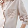 ELLE Elegant Textured Commuter Long Sleeve Shirt Women shirts EC52456