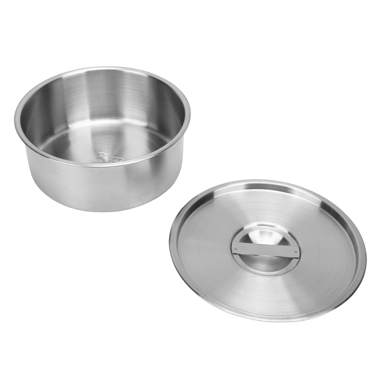 

Паровая миска из нержавеющей стали с крышкой, утолщенная, термостойкая, для домашнего приготовления на пару, рисоварка