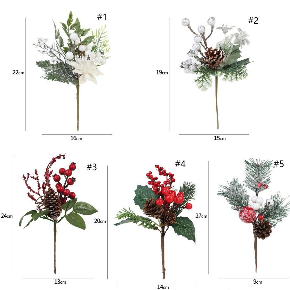 Plastic Simulation Pine Cone Branches Handmade Fake Plant Artificial C  Merry Christmas Decoration