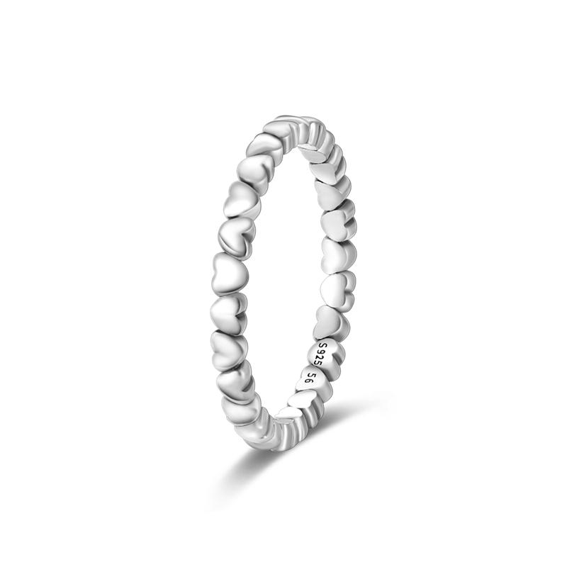 Fashion Trend 925 Silver Finger Ring Women Rings Infinite Flower Princess Wishbone Heart Engagement Ring Popular Anillo Jewelry