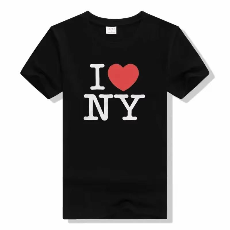 New I Love New York Tshirt I Love New York Slogan Letter Print Street Style